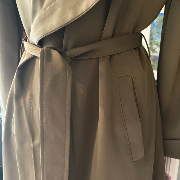 Avex Les Filles Belted Drape Front Trench Small NWT - Picture 11 of 16